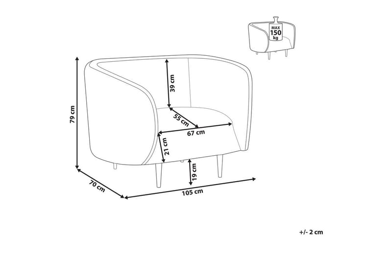 Lenestol Loen - Oransje, svart/Fløyel, Oransje, svart/fløyel - Møbler - Stoler & lenestoler - Lenestoler