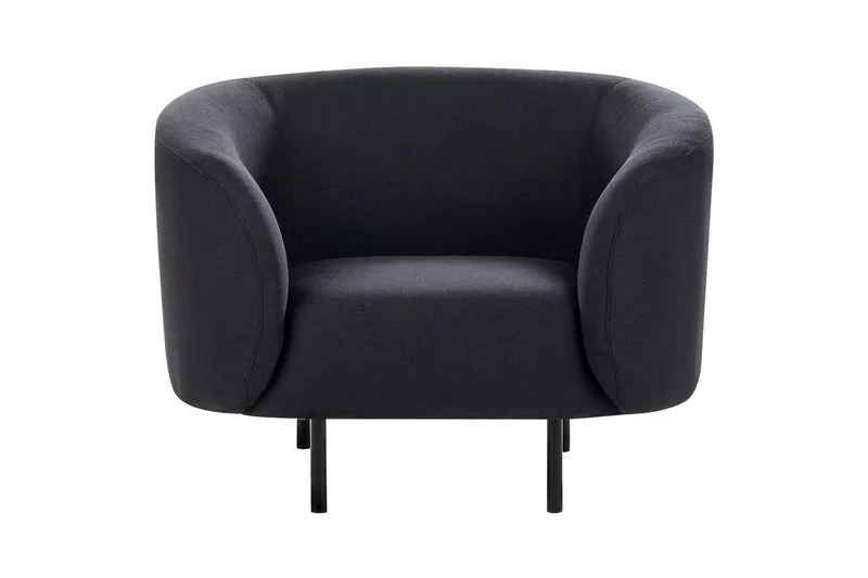 Lenestol Loen - Svart/Polyester - Møbler - Stoler & lenestoler - Lenestoler