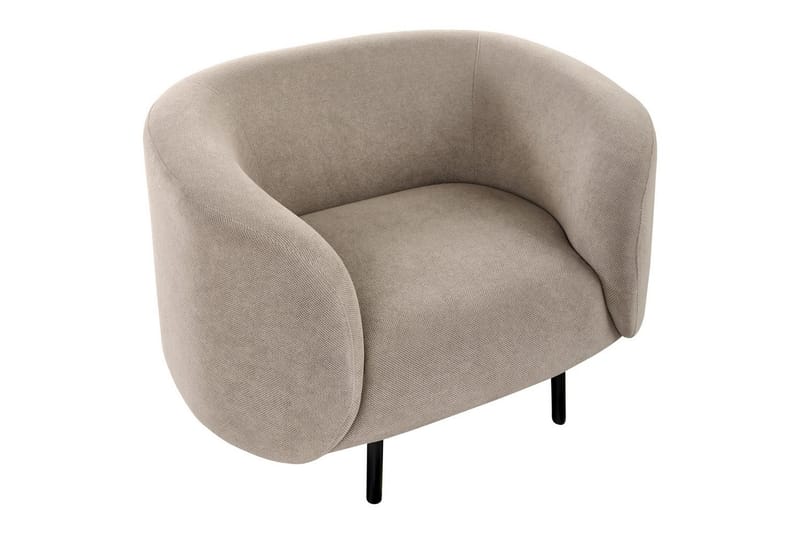 Lenestol Loen - Taupe, grå, svart/Polyester, Taupe, grå, svart/polyester - Møbler - Stoler & lenestoler - Lenestoler