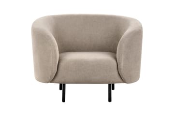 Lenestol Loen - Taupe, grå, svart/Polyester, Taupe, grå, svart/polyester - Møbler - Stoler & lenestoler - Lenestoler - Klubblenestol