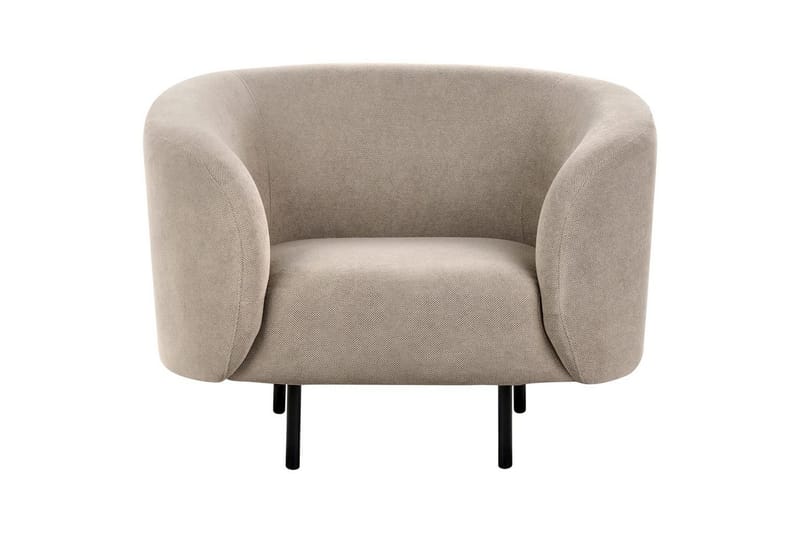 Lenestol Loen - Taupe, grå, svart/Polyester, Taupe, grå, svart/polyester - Møbler - Stoler & lenestoler - Lenestoler - Klubblenestol