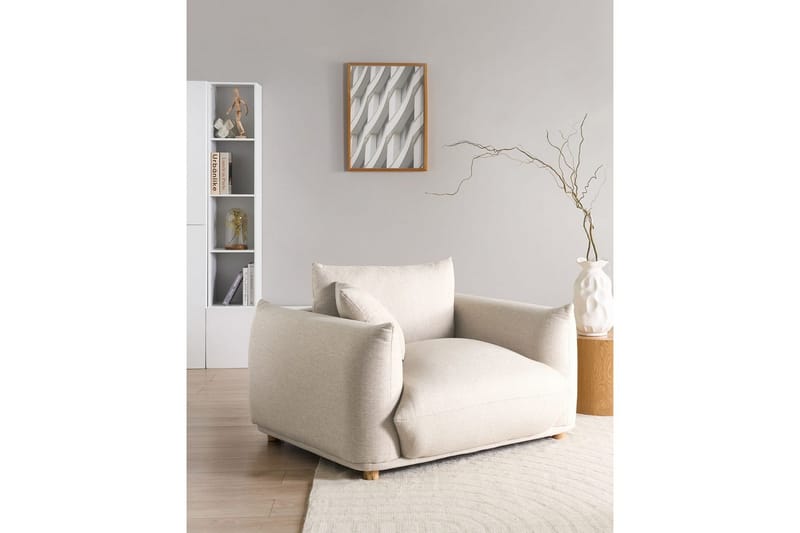 Lenestol Luvos - Beige, lyst tre - Møbler - Stoler & lenestoler - Lenestoler
