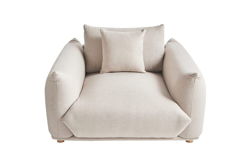 Lenestol Luvos - Beige, lyst tre - Møbler - Stoler & lenestoler - Lenestoler