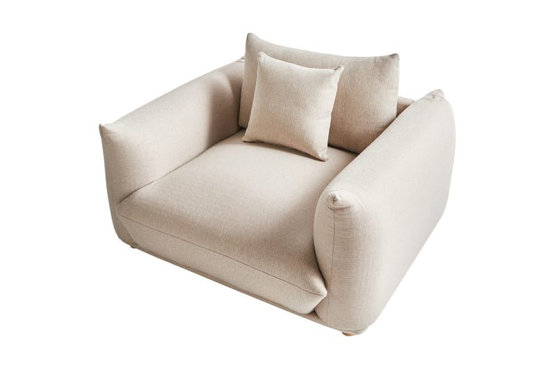 Lenestol Luvos - Beige, lyst tre - Møbler - Stoler & lenestoler - Lenestoler