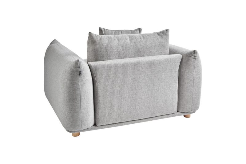 Lenestol Luvos - Grå, lyst tre - Møbler - Stoler & lenestoler - Lenestoler