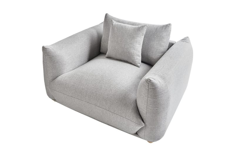 Lenestol Luvos - Grå, lyst tre - Møbler - Stoler & lenestoler - Lenestoler