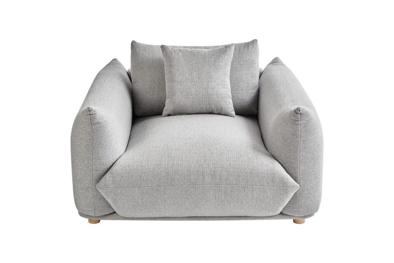 Lenestol Luvos - Grå, lyst tre - Møbler - Stoler & lenestoler - Lenestoler