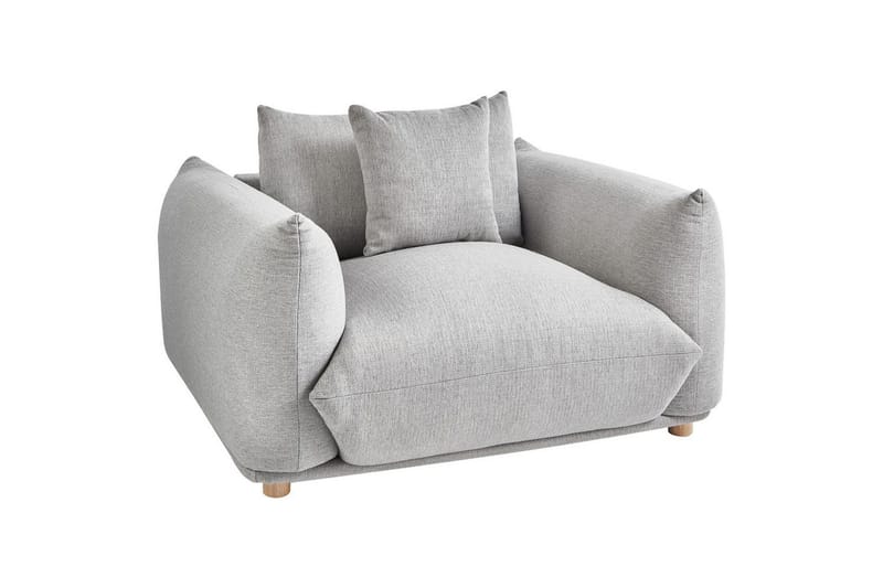 Lenestol Luvos, Grå, lyst tre