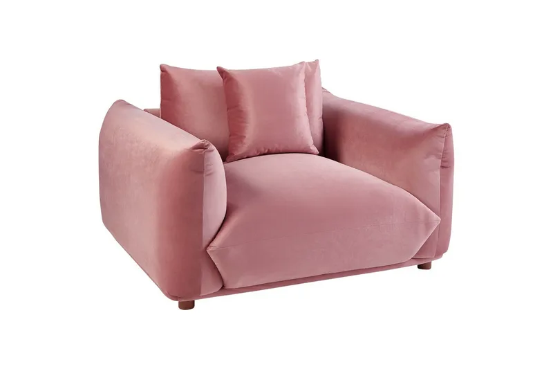 Lenestol Luvos, Rosa, mørkt tre