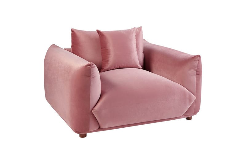 Lenestol Luvos, Rosa, mørkt tre