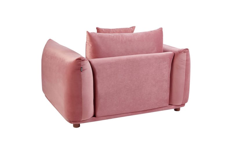 Lenestol Luvos - Rosa, mørkt tre - Møbler - Stoler & lenestoler - Lenestoler