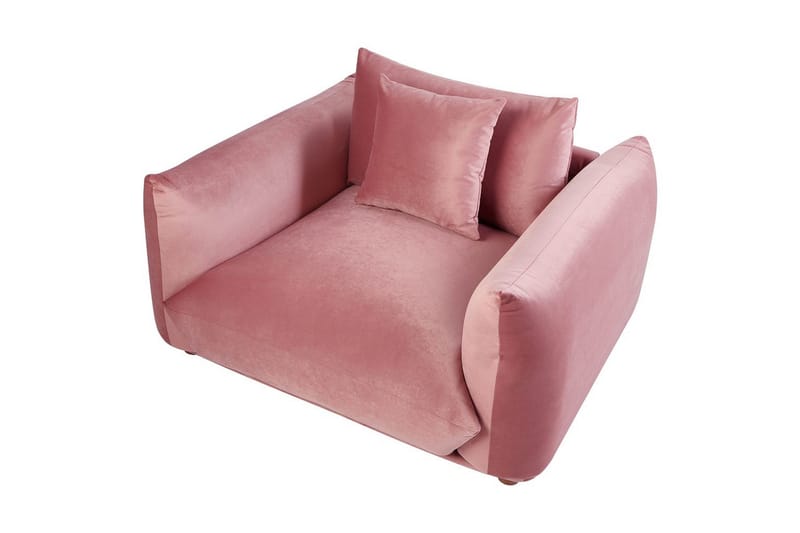 Lenestol Luvos - Rosa, mørkt tre - Møbler - Stoler & lenestoler - Lenestoler