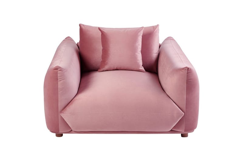 Lenestol Luvos - Rosa, mørkt tre - Møbler - Stoler & lenestoler - Lenestoler