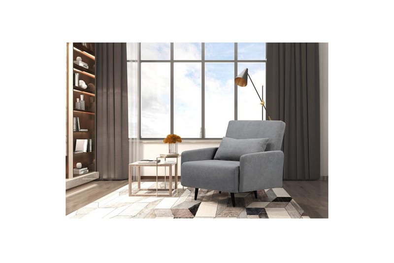 Lenestol Mallory Antrasitt - Antrasitt - Møbler - Stoler & lenestoler - Lenestoler - Sovestol