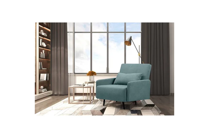 Lenestol Mallory Petrol - Petrol - Møbler - Stoler & lenestoler - Lenestoler - Sovestol