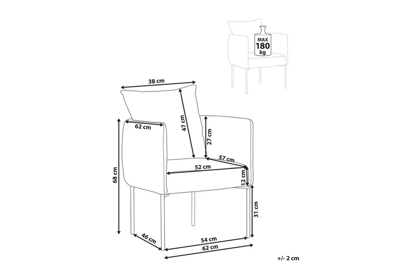 Lenestol Malmos - Gullbrun, svart - Møbler - Stoler & lenestoler - Lenestoler
