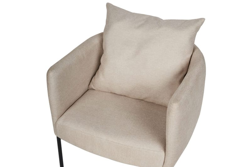 Lenestol Malmos - Lys beige, svart - Møbler - Stoler & lenestoler - Lenestoler
