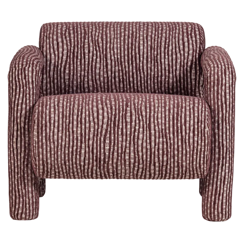 Lenestol med mønster Lenny - Vinrød - Møbler - Stoler & lenestoler - Lenestoler