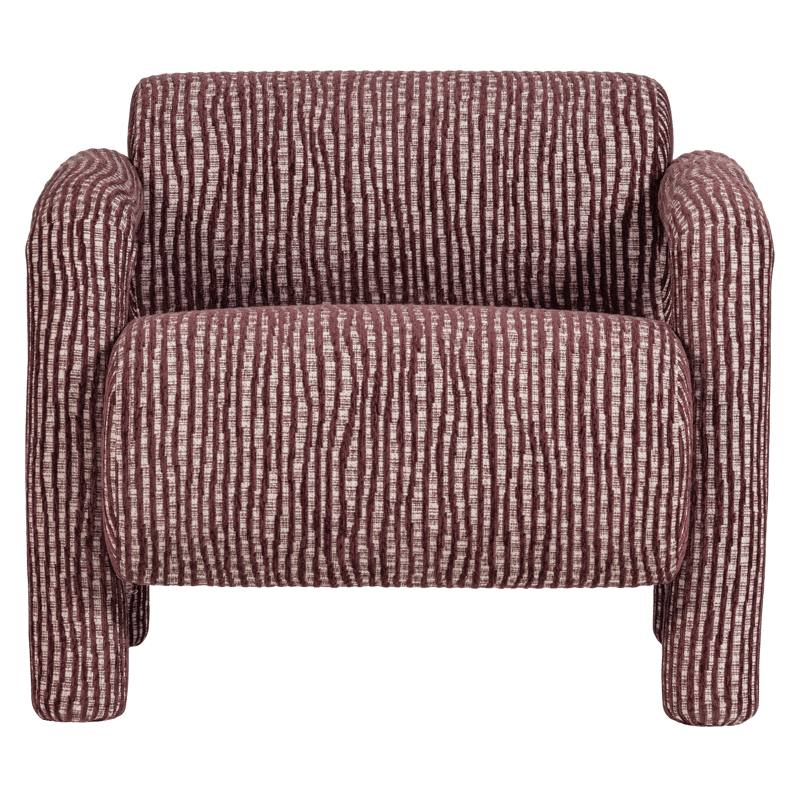 Lenestol med mønster Lenny - Vinrød - Møbler - Stoler & lenestoler - Lenestoler