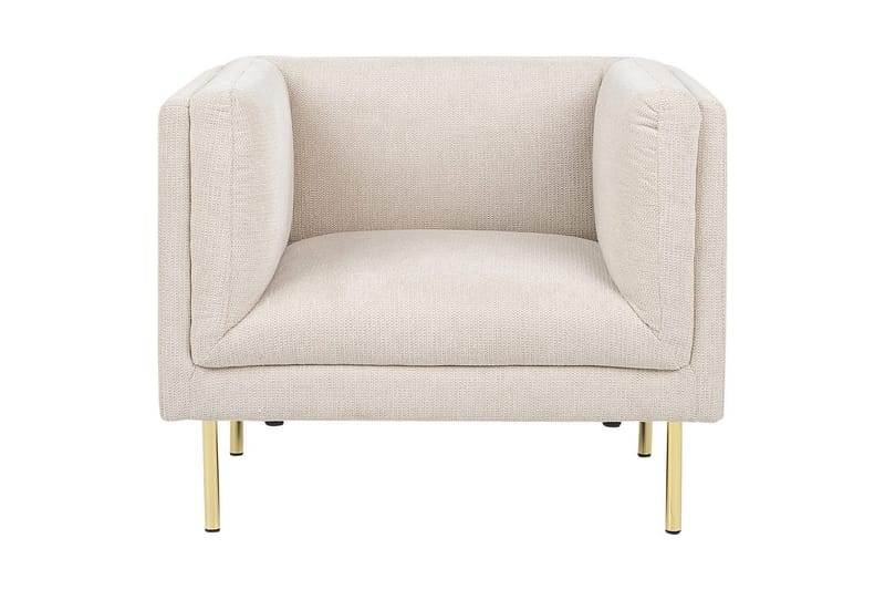 Lenestol Moen - Beige, gull - Møbler - Stoler & lenestoler - Lenestoler