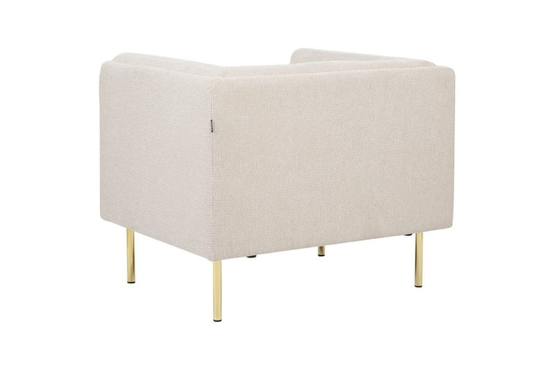 Lenestol Moen - Beige, gull - Møbler - Stoler & lenestoler - Lenestoler