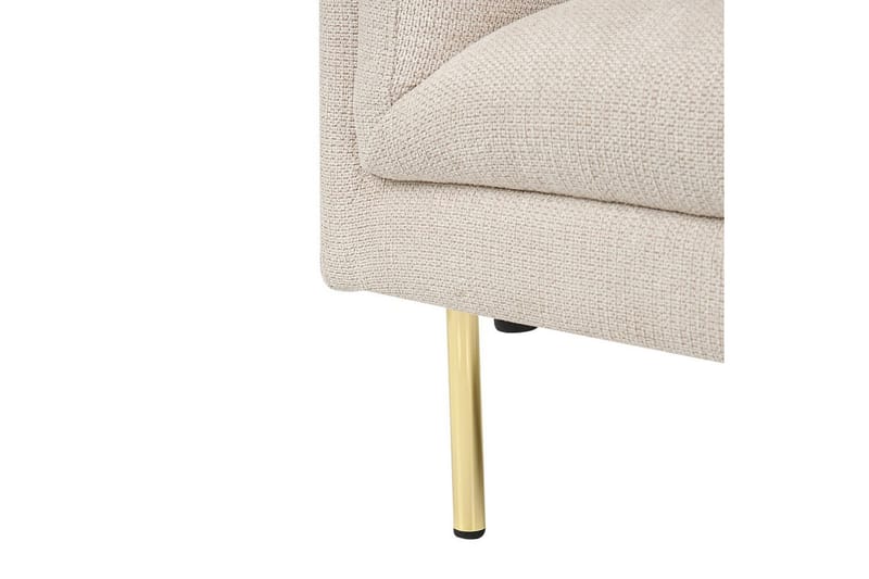 Lenestol Moen - Beige, gull - Møbler - Stoler & lenestoler - Lenestoler