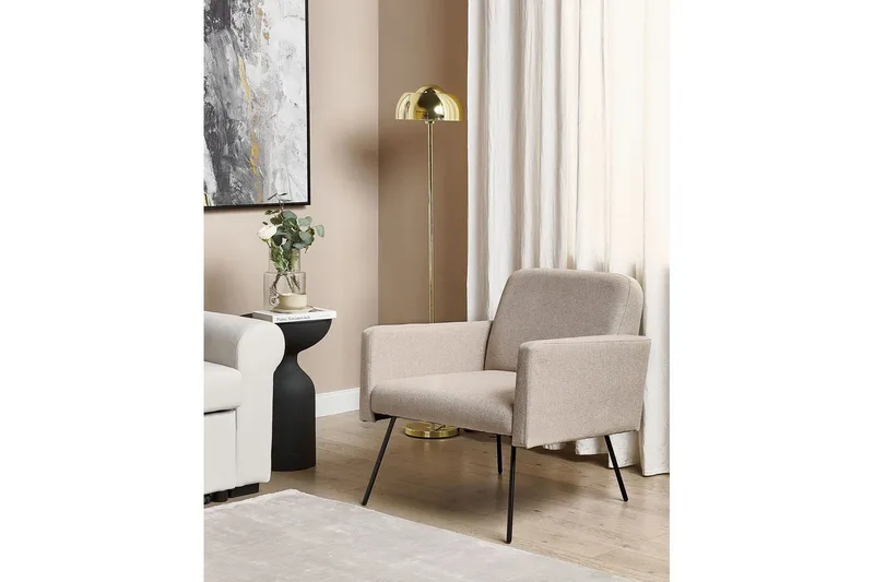 Lenestol Narken - Beige, svart - Møbler - Stoler & lenestoler - Lenestoler