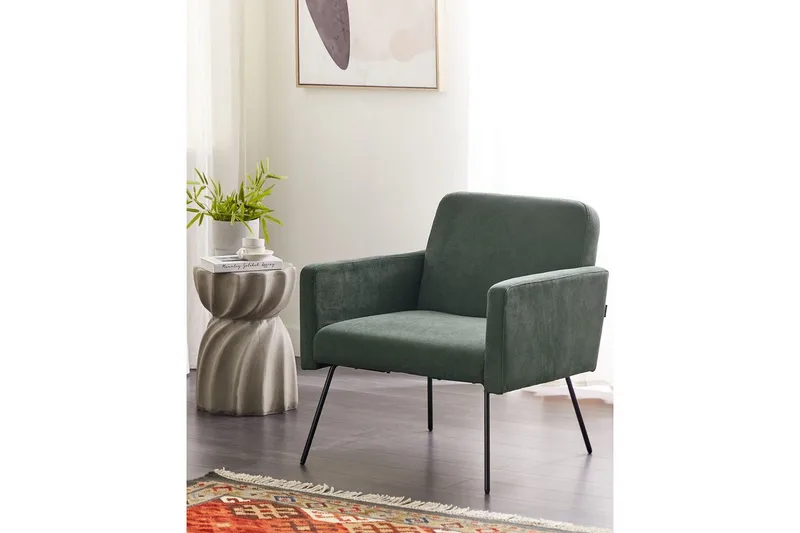 Lenestol Narken - Grønn, svart, Grønn, Svart - Møbler - Stoler & lenestoler - Lenestoler