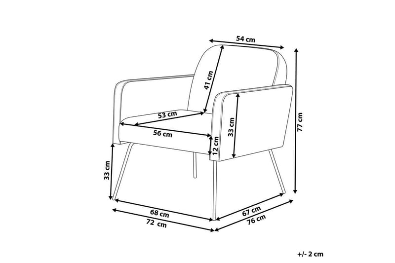 Lenestol Narken - Kremhvit, svart - Møbler - Stoler & lenestoler - Lenestoler