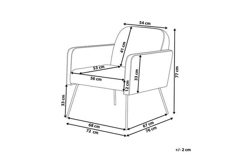 Lenestol Narken - Kremhvit, svart - Møbler - Stoler & lenestoler - Lenestoler