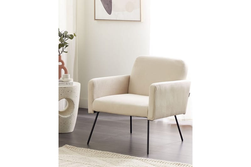 Lenestol Narken - Kremhvit, svart - Møbler - Stoler & lenestoler - Lenestoler