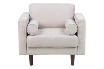 Lenestol Nurmo - Beige, mørkt tre - Møbler - Stoler & lenestoler - Lenestoler