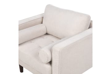 Lenestol Nurmo - Beige, mørkt tre - Møbler - Stoler & lenestoler - Lenestoler
