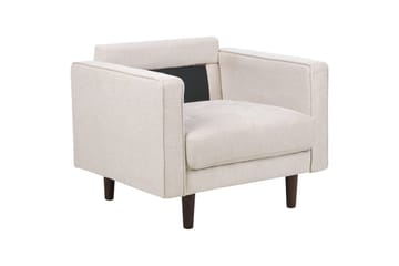 Lenestol Nurmo - Beige, mørkt tre - Møbler - Stoler & lenestoler - Lenestoler