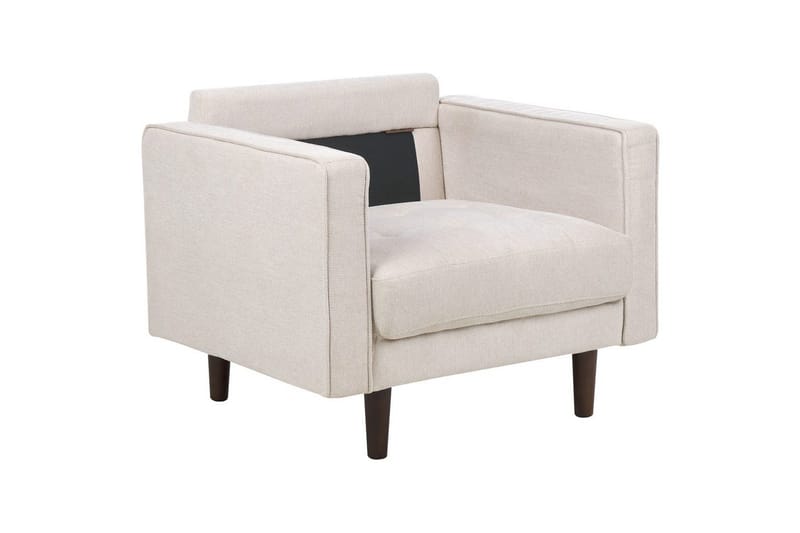 Lenestol Nurmo - Beige, mørkt tre - Møbler - Stoler & lenestoler - Lenestoler