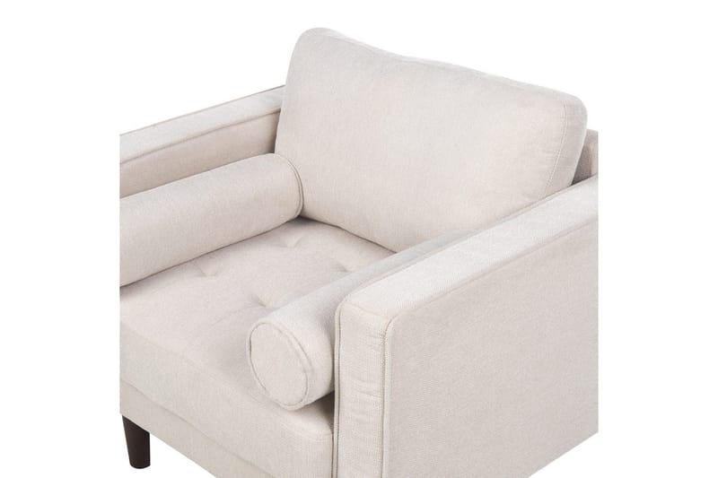 Lenestol Nurmo - Beige, mørkt tre - Møbler - Stoler & lenestoler - Lenestoler