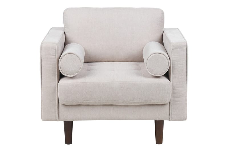 Lenestol Nurmo - Beige, mørkt tre - Møbler - Stoler & lenestoler - Lenestoler