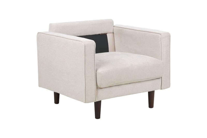 Lenestol Nurmo - Beige, mørkt tre - Møbler - Stoler & lenestoler - Lenestoler