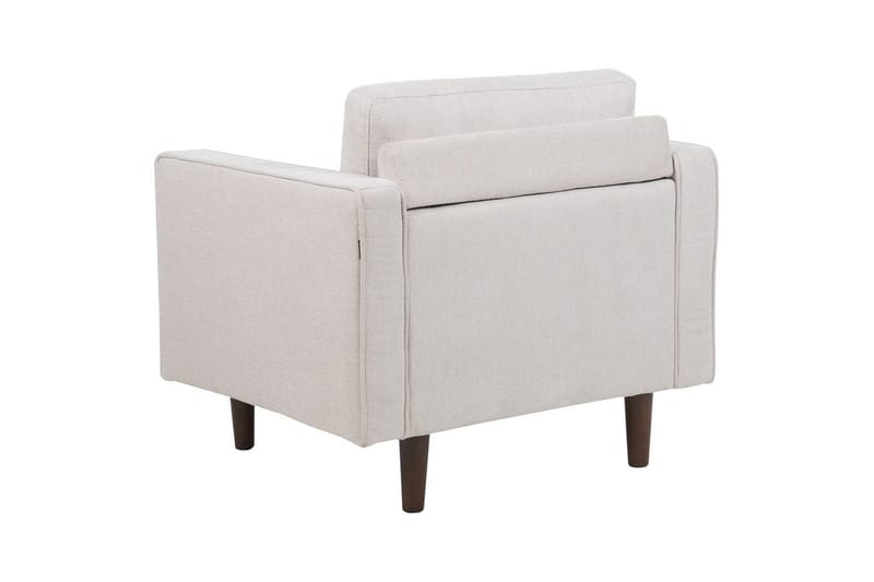 Lenestol Nurmo - Beige, mørkt tre - Møbler - Stoler & lenestoler - Lenestoler