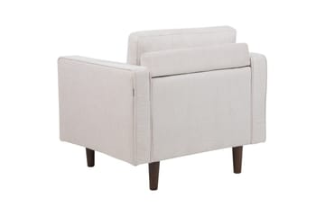 Lenestol Nurmo - Beige, mørkt tre - Møbler - Stoler & lenestoler - Lenestoler