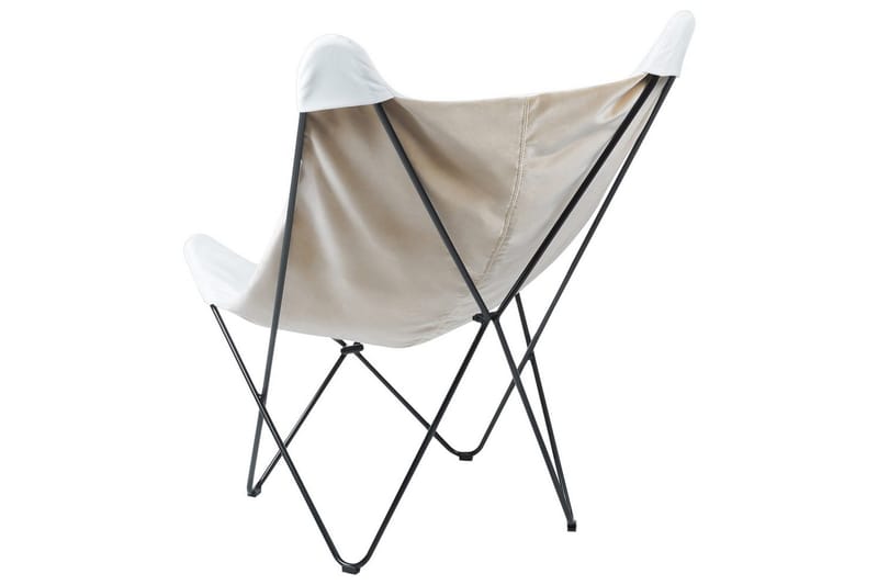 Lenestol Nybro - Hvit, Svart/Fløyel - Møbler - Stoler & lenestoler - Lenestoler