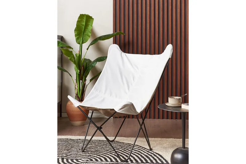 Lenestol Nybro - Hvit, Svart/Fløyel - Møbler - Stoler & lenestoler - Lenestoler