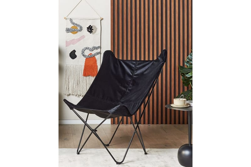 Lenestol Nybro - Svart/Fløyel - Møbler - Stoler & lenestoler - Lenestoler