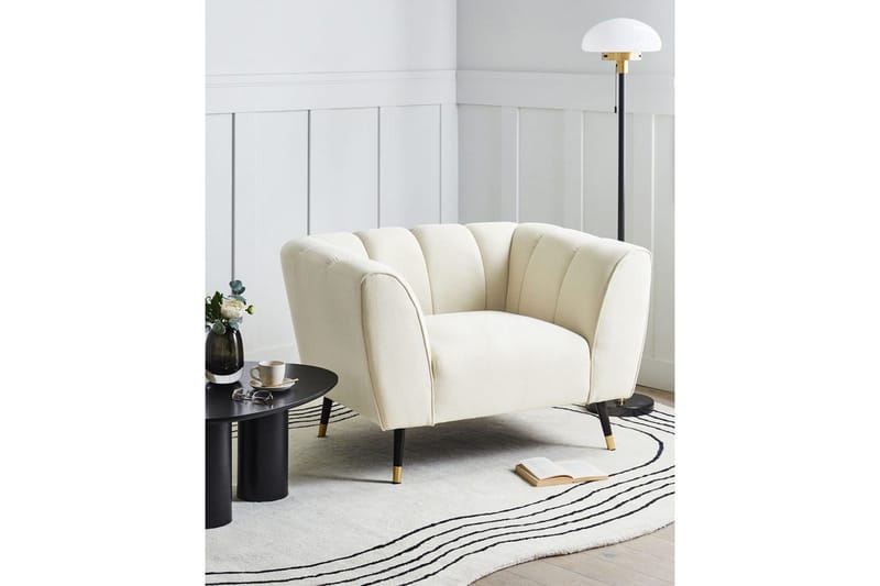 Lenestol Orsta - Beige, svart, gull - Møbler - Stoler & lenestoler - Lenestoler