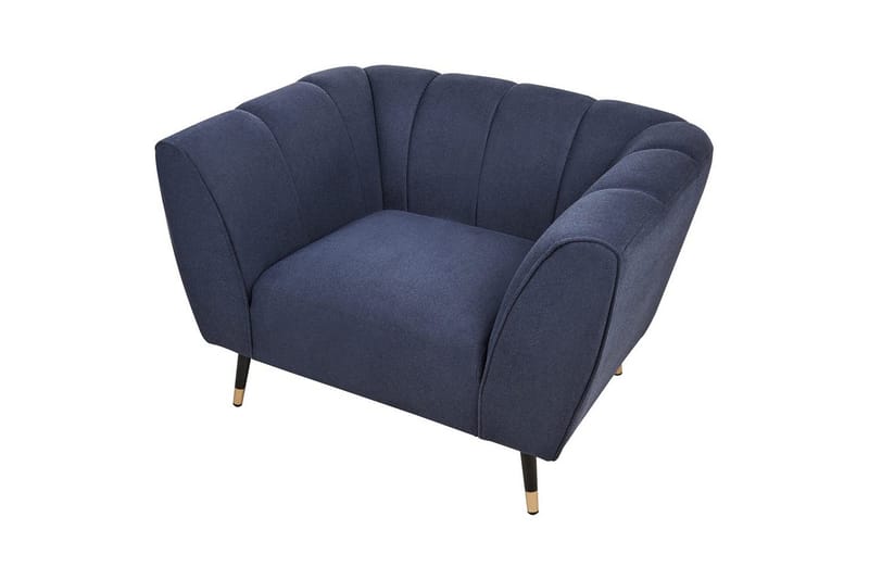 Lenestol Orsta - Blå, svart, gull - Møbler - Stoler & lenestoler - Lenestoler