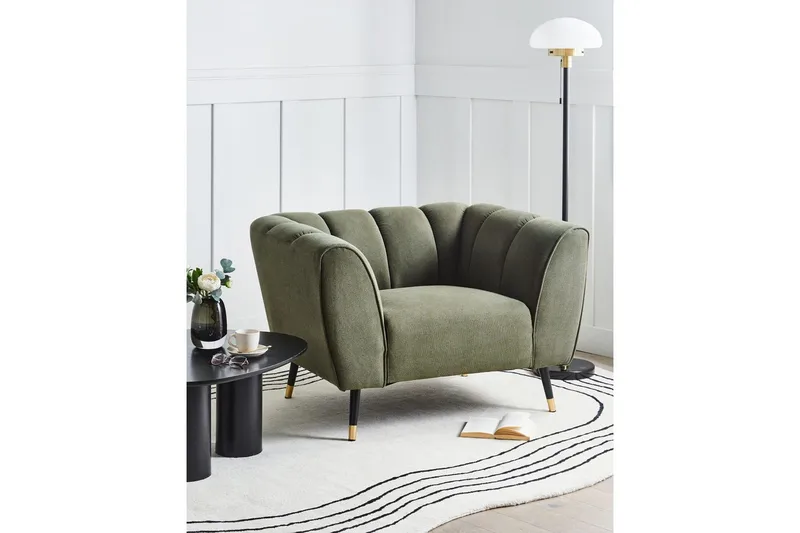 Lenestol Orsta - Grønn, svart, gull - Møbler - Stoler & lenestoler - Lenestoler