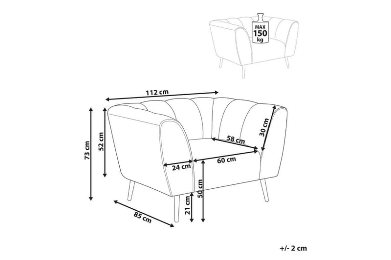 Lenestol Orsta - Taupe, svart, gull - Møbler - Stoler & lenestoler - Lenestoler