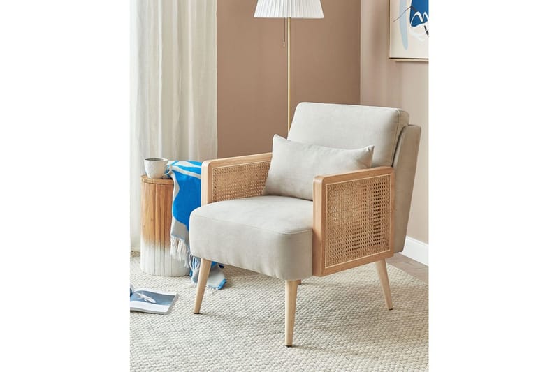 Lenestol Orum - Beige, lyst tre - Møbler - Stoler & lenestoler - Lenestoler