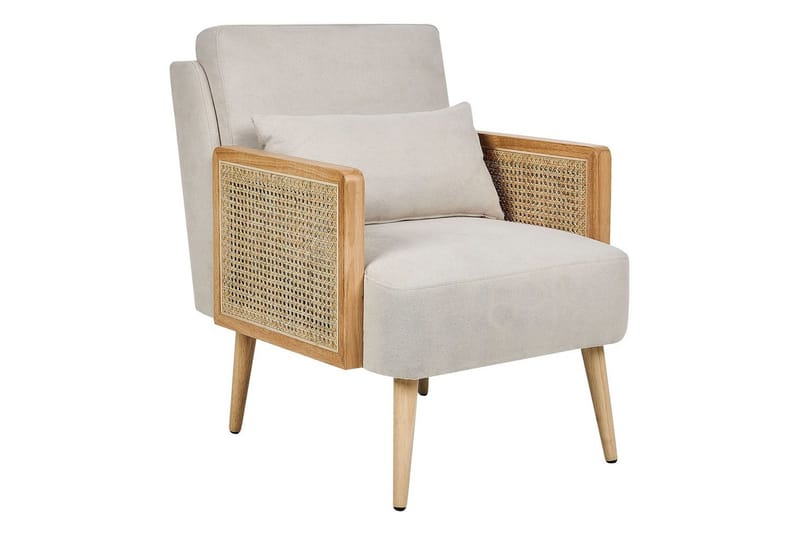 Lenestol Orum - Beige, lyst tre - Møbler - Stoler & lenestoler - Lenestoler