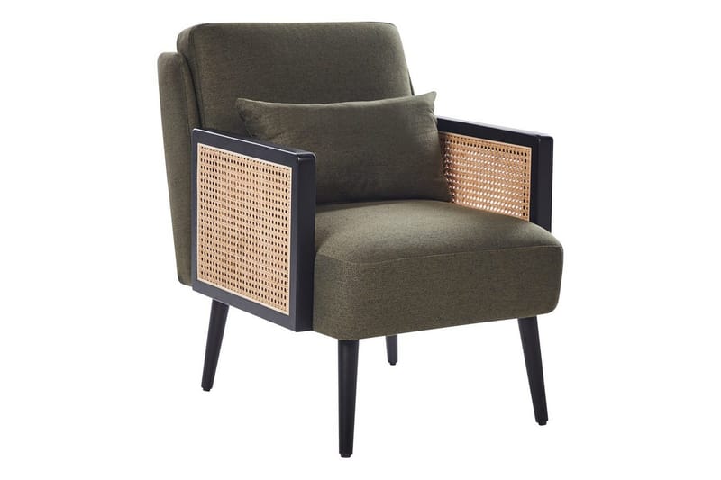 Lenestol Orum, Grønn, lyst tre, svart, Grønt, lyst tre, svart